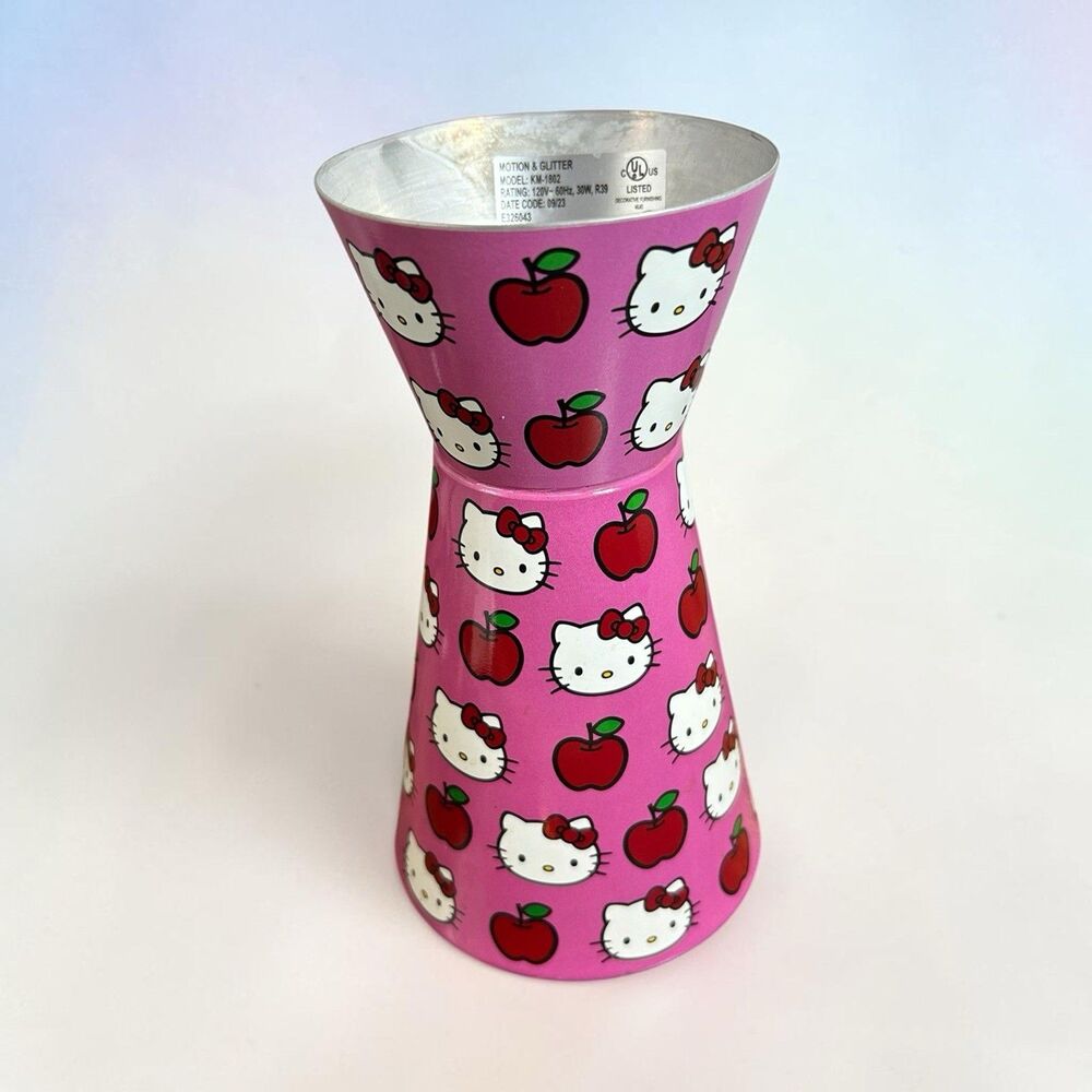Hello Kitty Lava Lamp Base Only Pink Apples Sanrio 2023 Works Tested Light